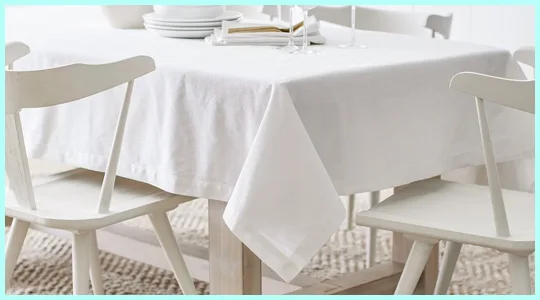 White 100% Cotton Tablecloths